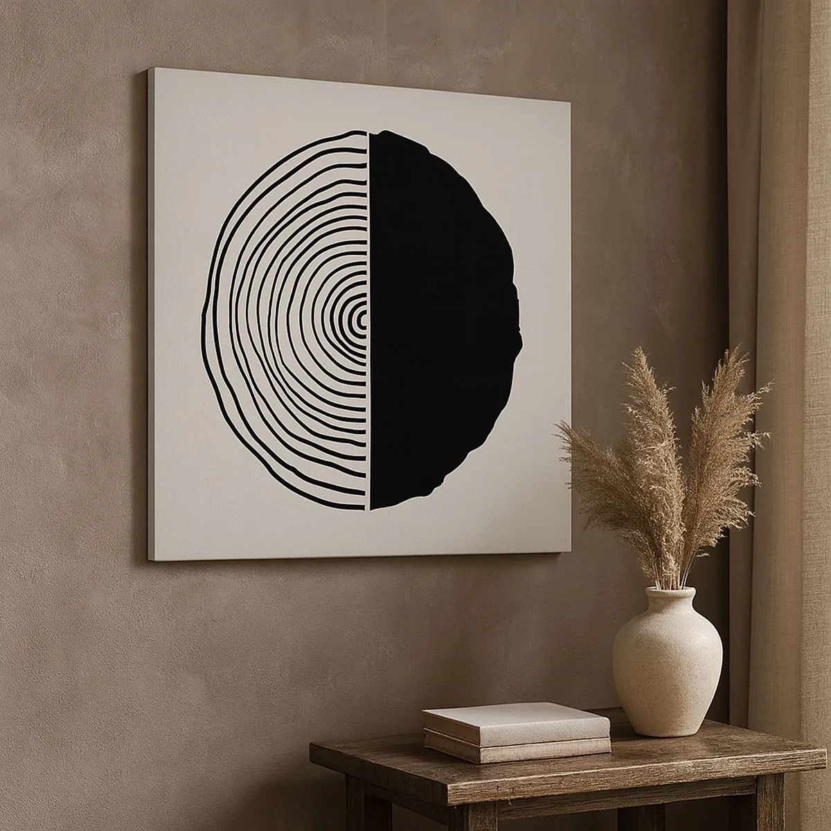 Canvastavla - Bild på duk - Hälften hälften - 30x30 cm