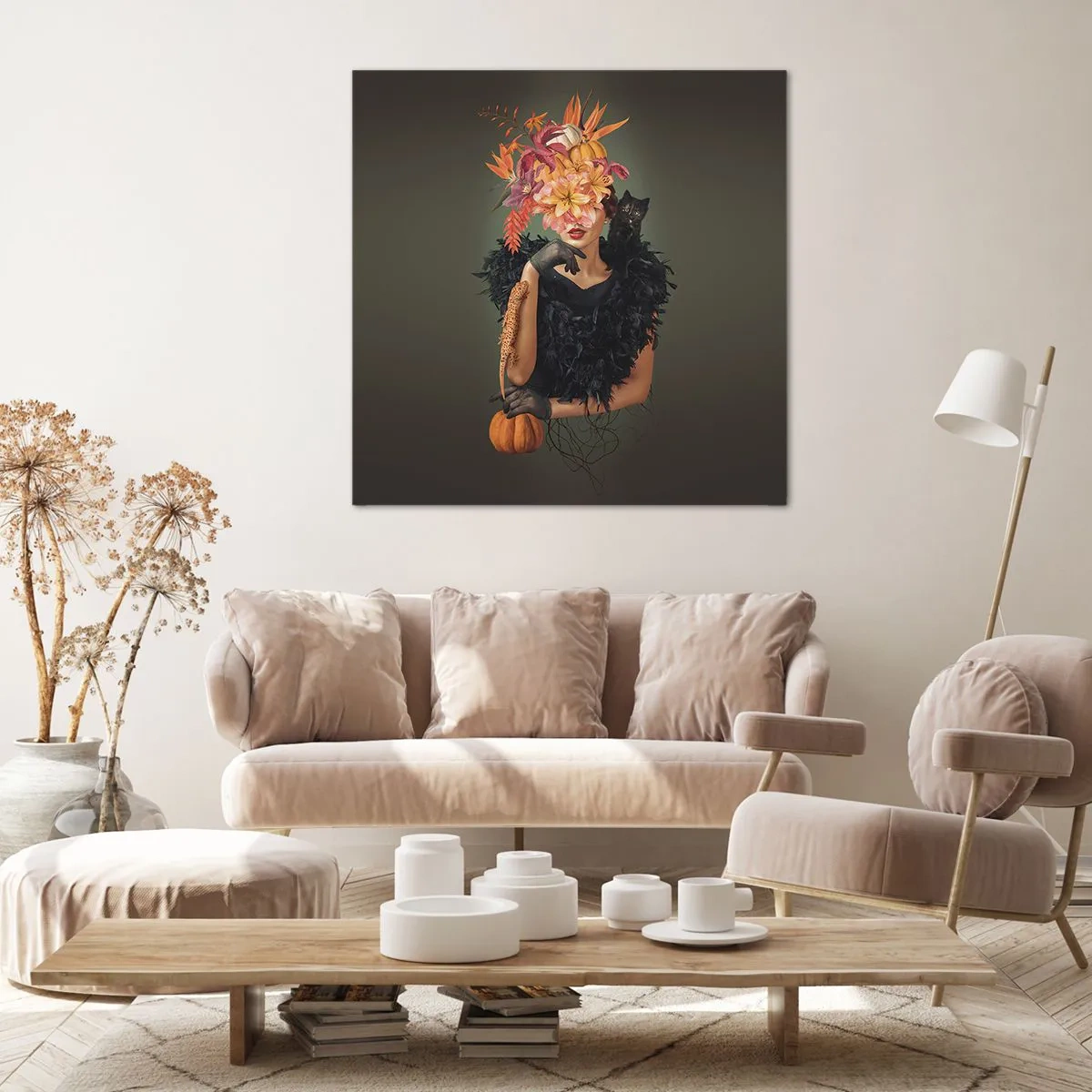 Canvastavla - Bild på duk - Häxans troll - 70x70 cm