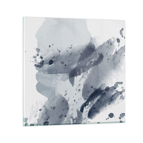 Glastavla - Bild på glas - Studie om vattnets natur - 50x50 cm