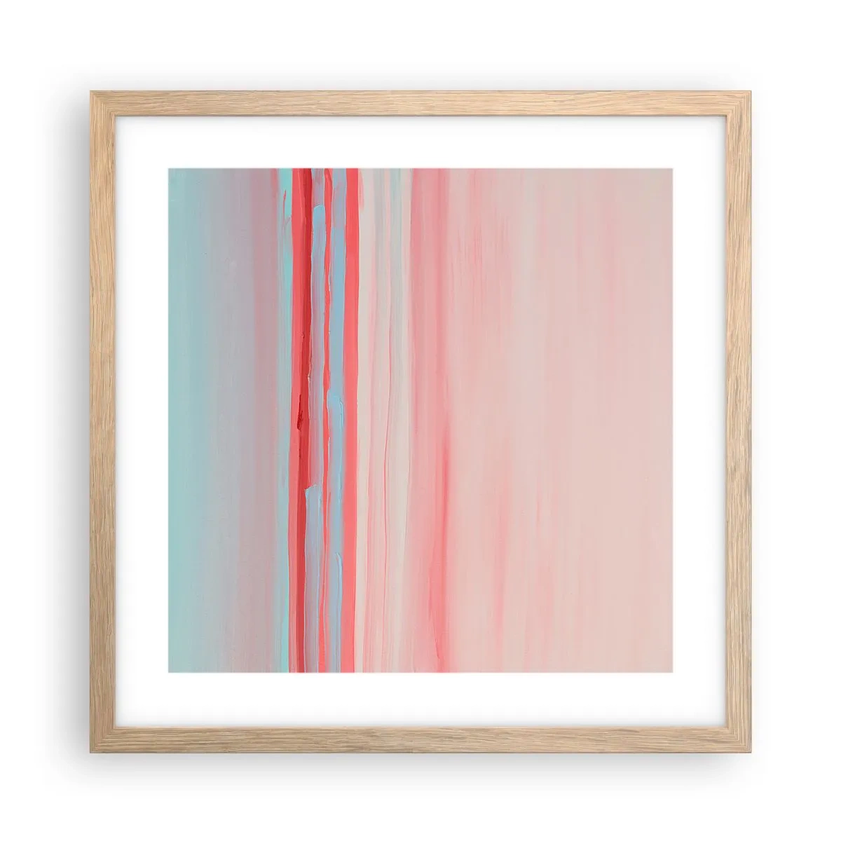 Affisch i ram av ljusek - Abstraktion i gryningen - 40x40 cm
