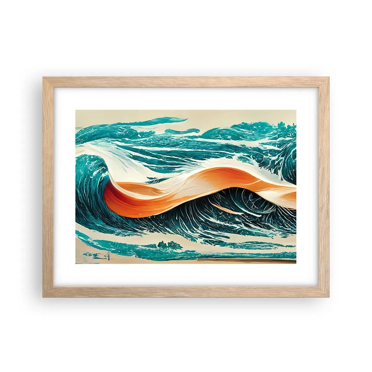 Affisch i ram av ljusek - Surfarens dröm - 40x30 cm
