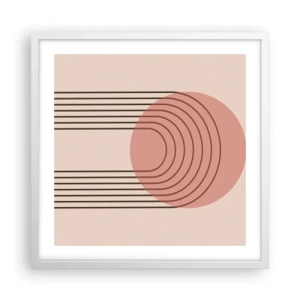 Affisch i vit ram - Ostoppad attraktionskraft - 50x50 cm