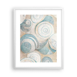 Affisch i vit ram - Vad döljer musslan? - 40x50 cm