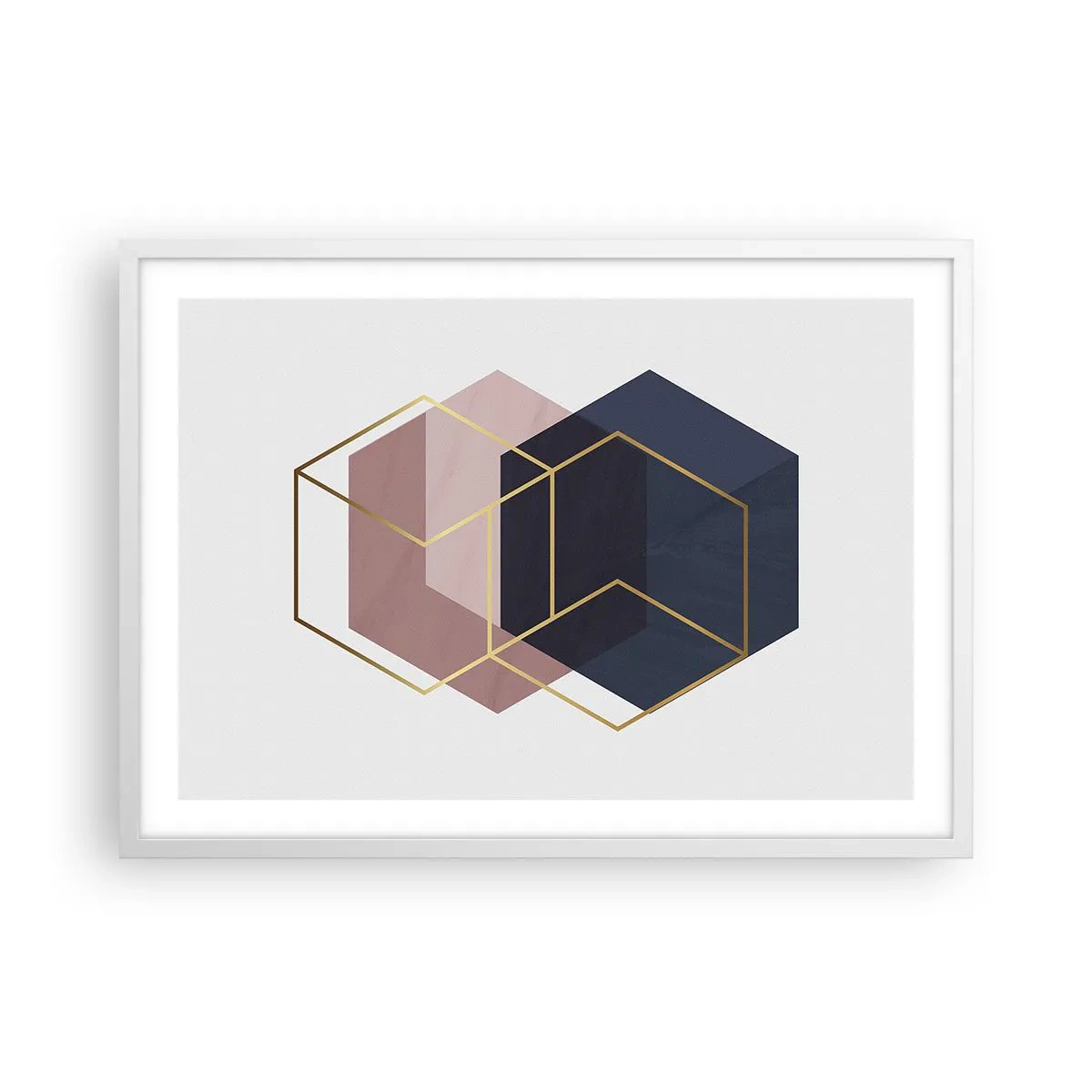 Affisch i vit ram - Enkelhetens styrka - 70x50 cm