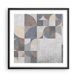 Affisch i svart ram - Keramisk fantasi - 50x50 cm