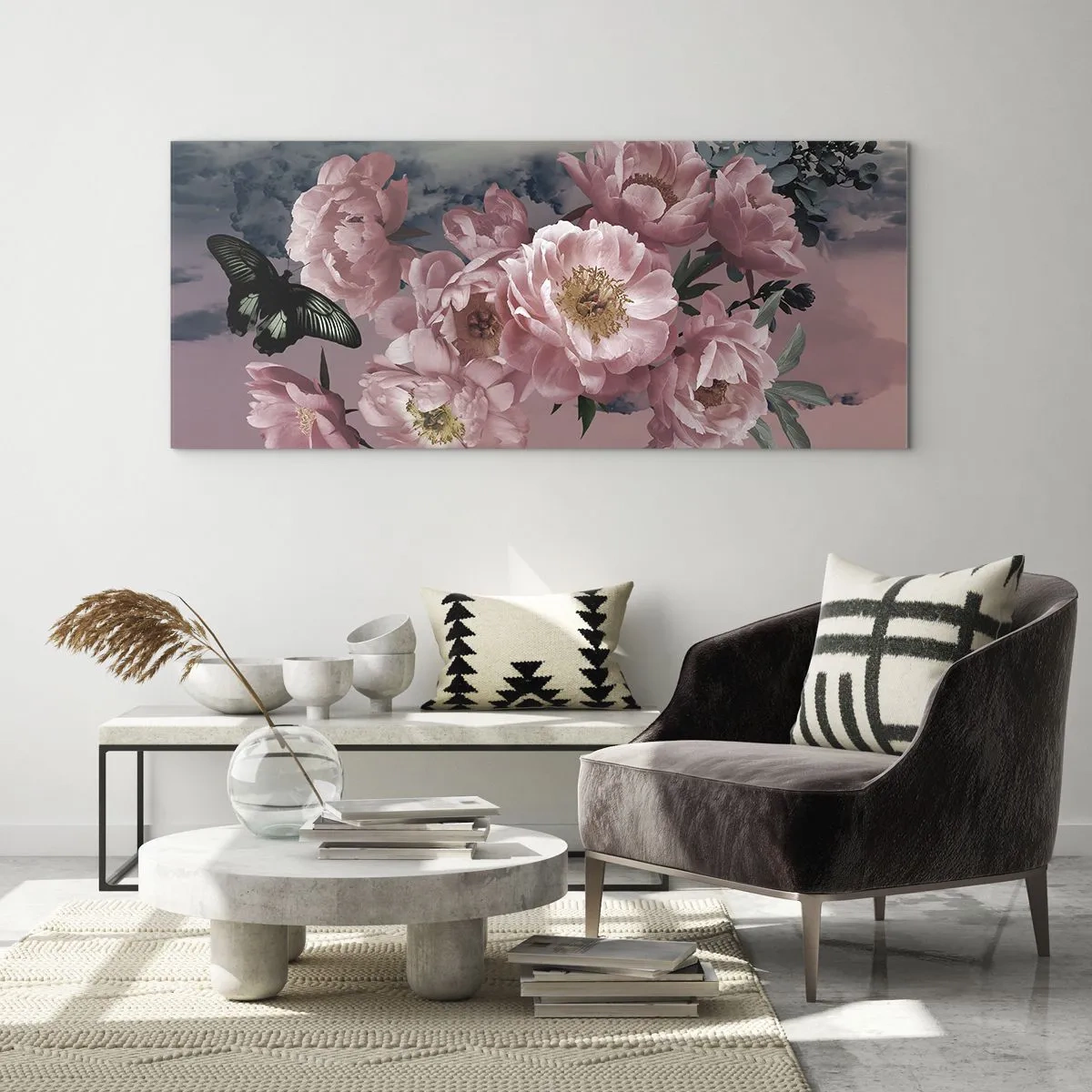 Glastavla - Bild på glas - Romantikens höjdpunkt - 120x50 cm