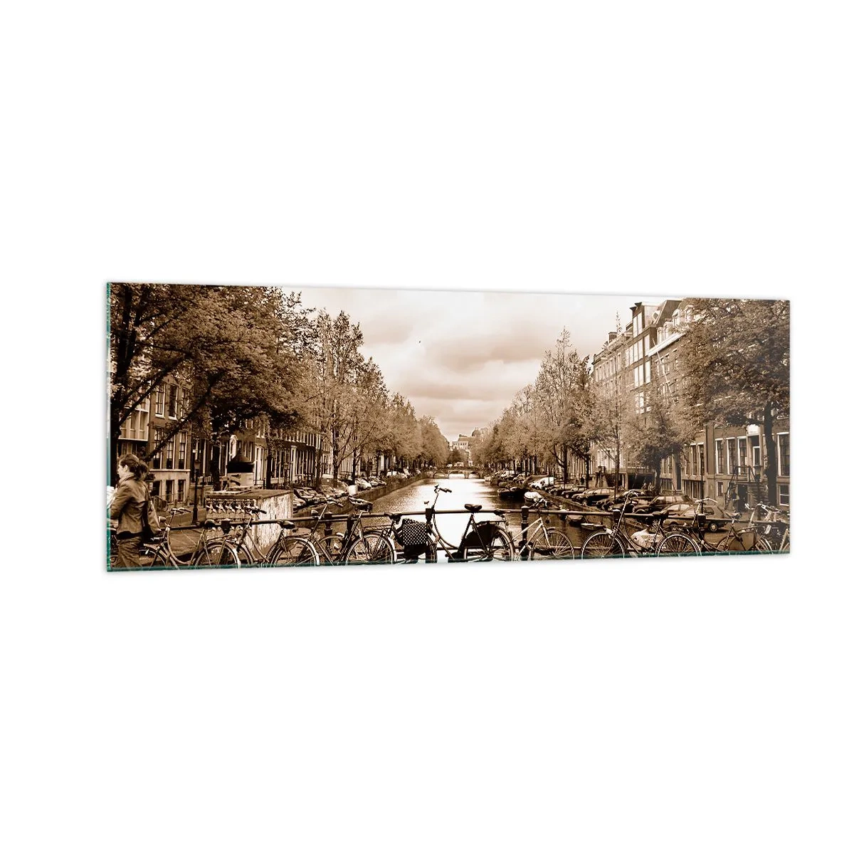 Glastavla - Bild på glas - Holländsk stämning - 140x50 cm
