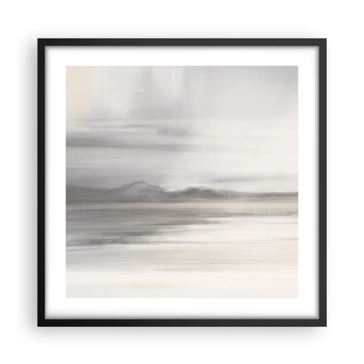 Affisch i svart ram - En eftertänksam bakgrund - 50x50 cm
