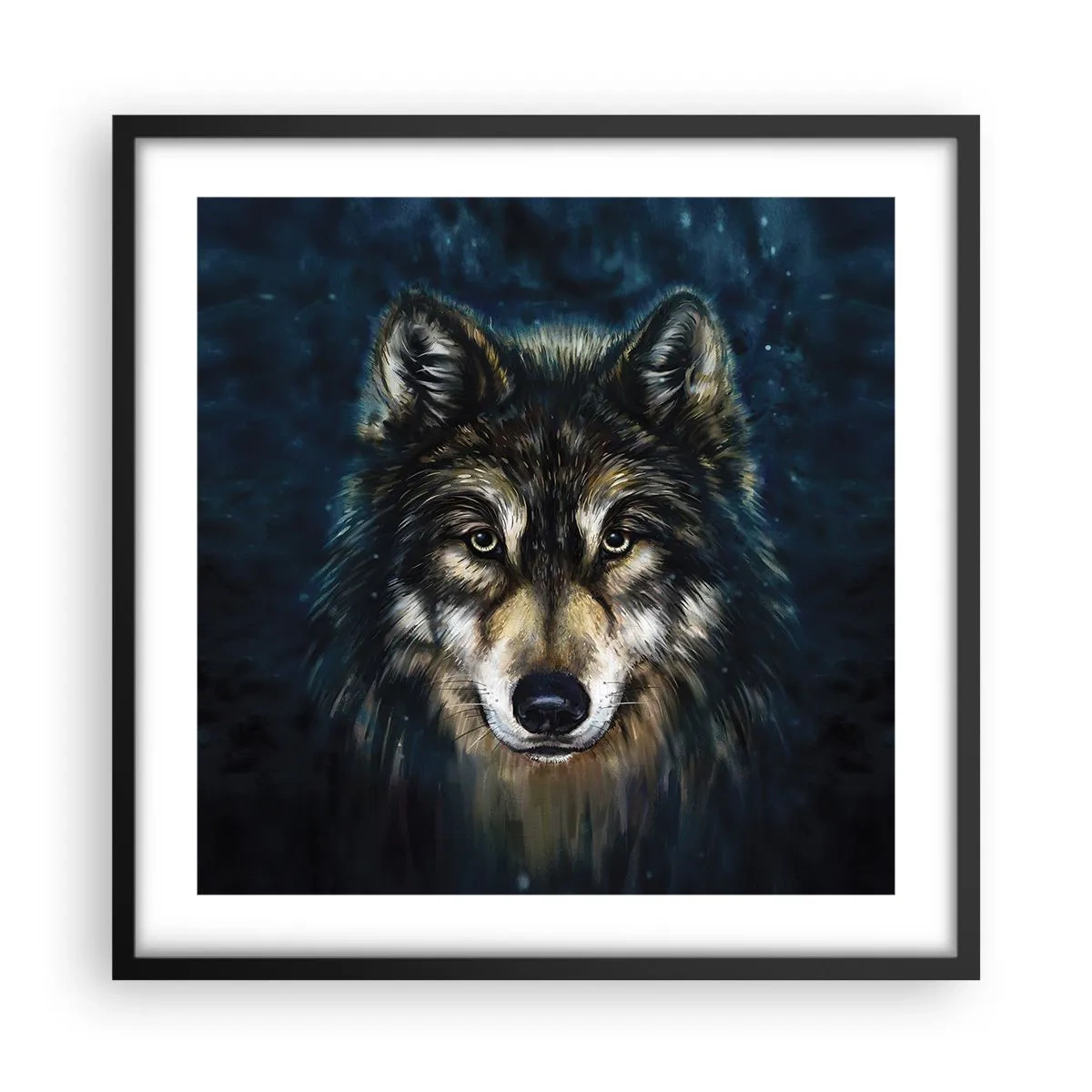 Affisch i svart ram - Alfa? Och omega - 50x50 cm