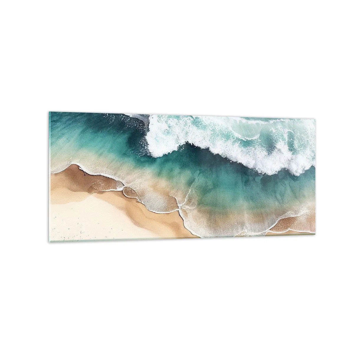 Glastavla - Bild på glas - Ett evigt möte - 120x50 cm