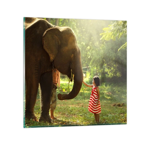 Glastavla - Bild på glas - Vänskapens styrka - 50x50 cm