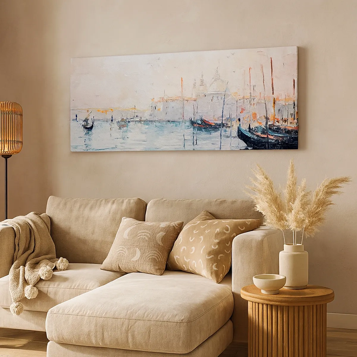 Canvastavla - Bild på duk - Bortom vatten, bortom dimma - 30x30 cm