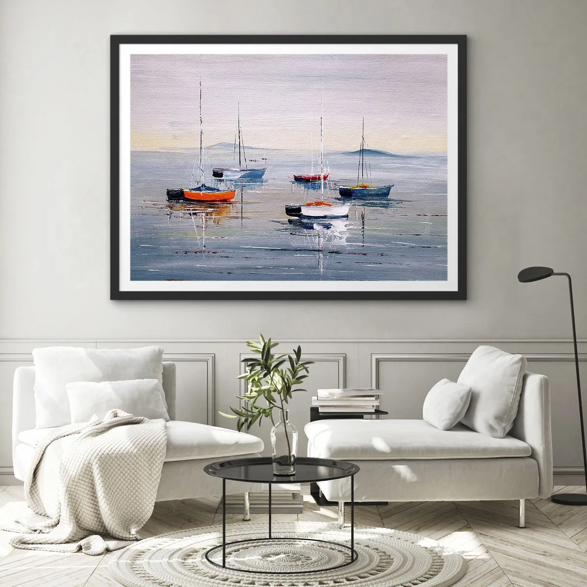 Affisch i svart ram - En välförtjänt vila - 70x50 cm