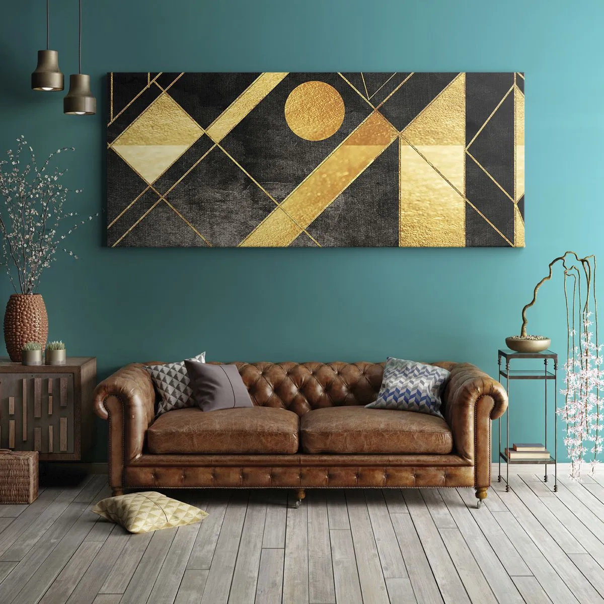 Canvastavla - Bild på duk - Öknens sol - 120x50 cm