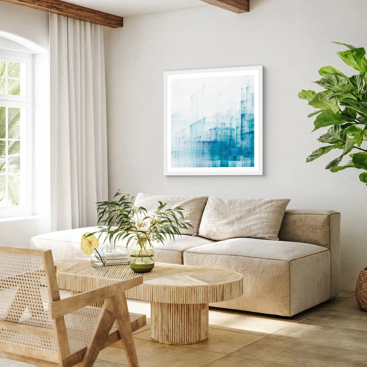 Affisch i vit ram - Hur utrymmet blev till - 40x40 cm