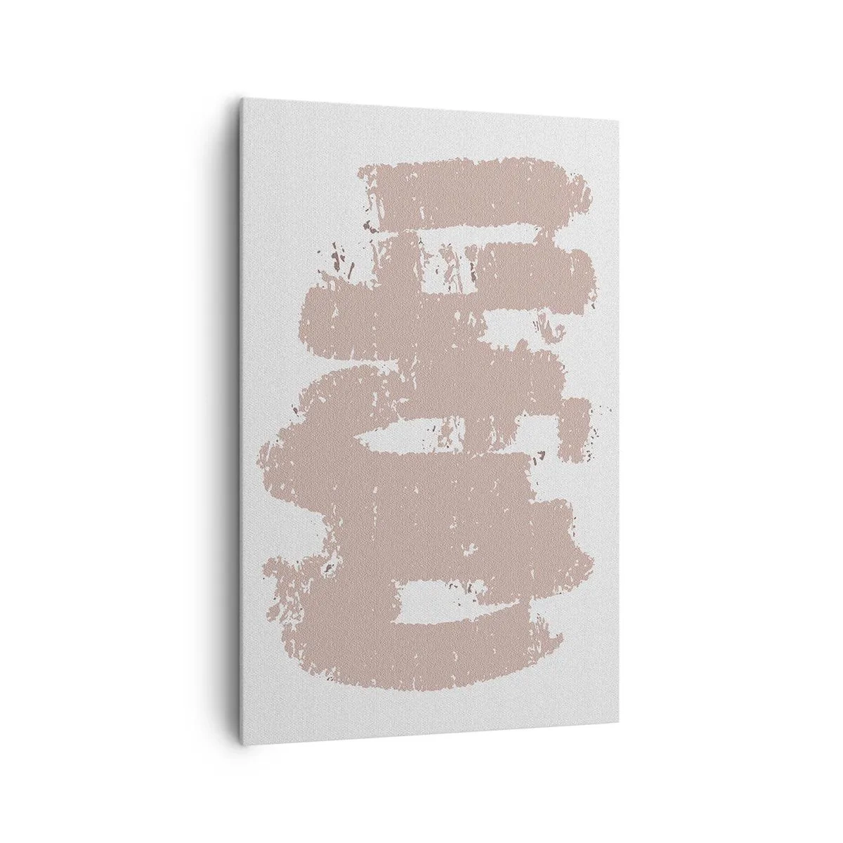 Canvastavla - Bild på duk - Abstraktion i mjuk rosa - 80x120 cm