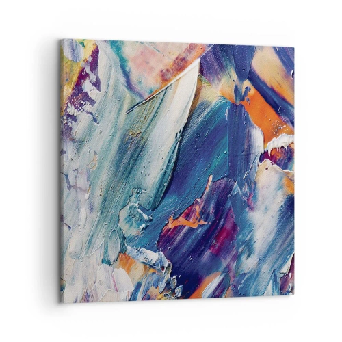 Canvastavla - Bild på duk - Färgkaos - 50x50 cm