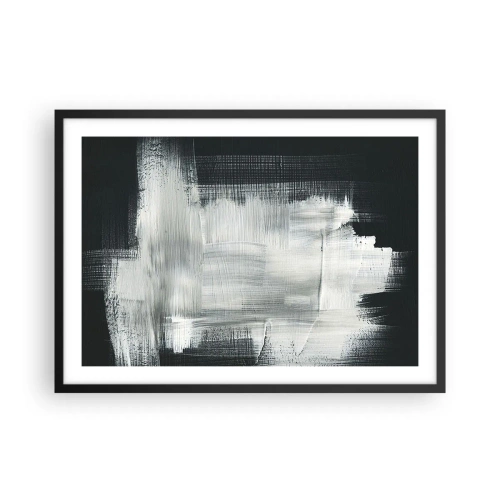 Affisch i svart ram - Vävd av det vertikala och horisontella - 70x50 cm