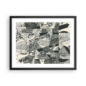 Affisch i svart ram - Nutidens dynamik - 50x40 cm