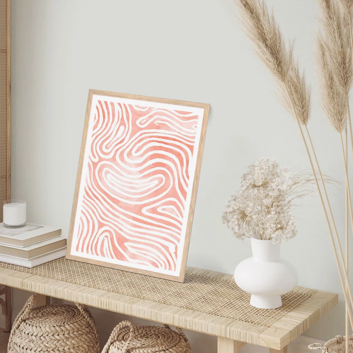 Affisch i ram av ljusek - I en labyrint av koraller - 40x50 cm