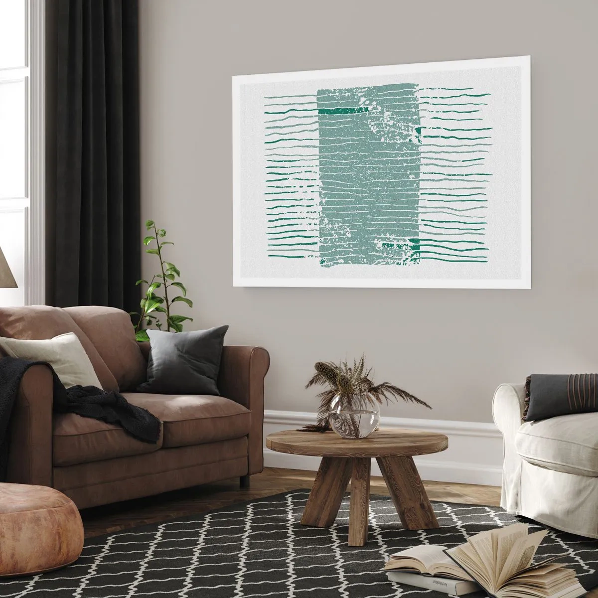 Affisch - Marin abstraktion - 91x61 cm