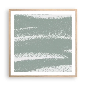 Affisch i ram av ljusek - Abstraktion i vinterstämning - 60x60 cm