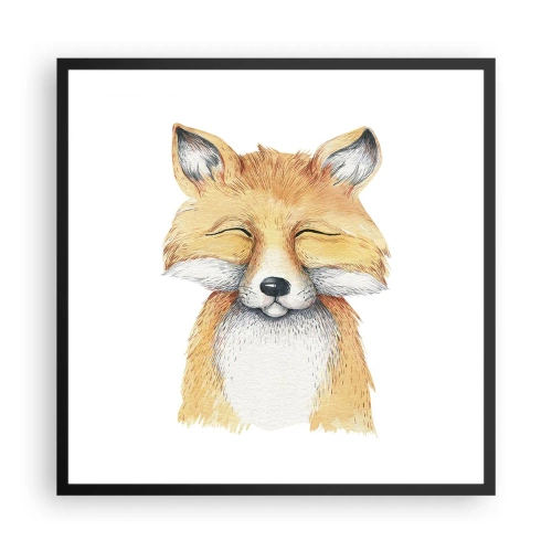 Affisch i svart ram - Rävens humör - 60x60 cm