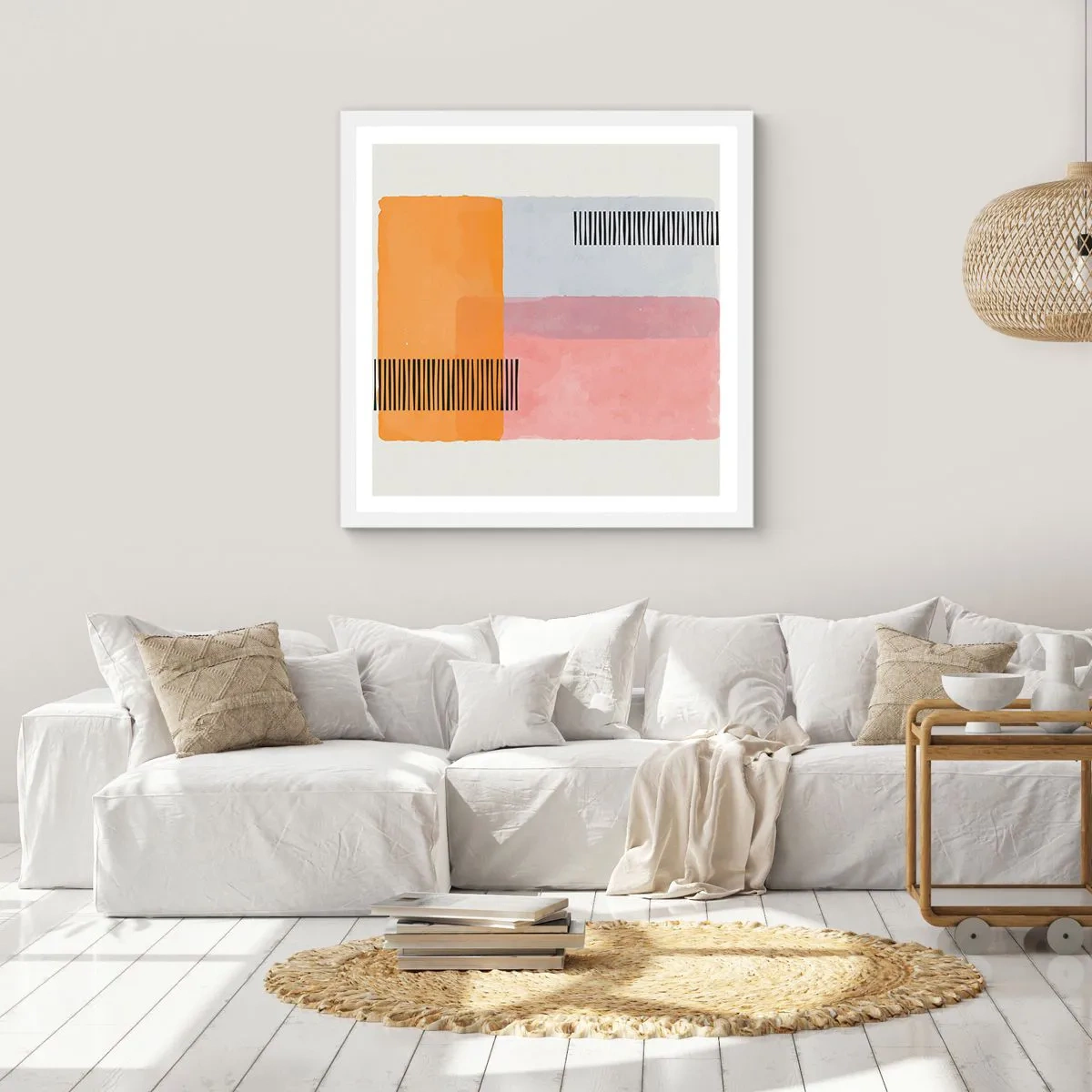 Affisch i vit ram - Från hörna till hörna - 60x60 cm