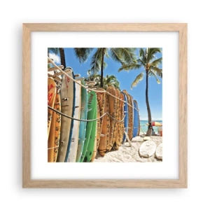 Affisch i ram av ljusek - Solig lek - 30x30 cm