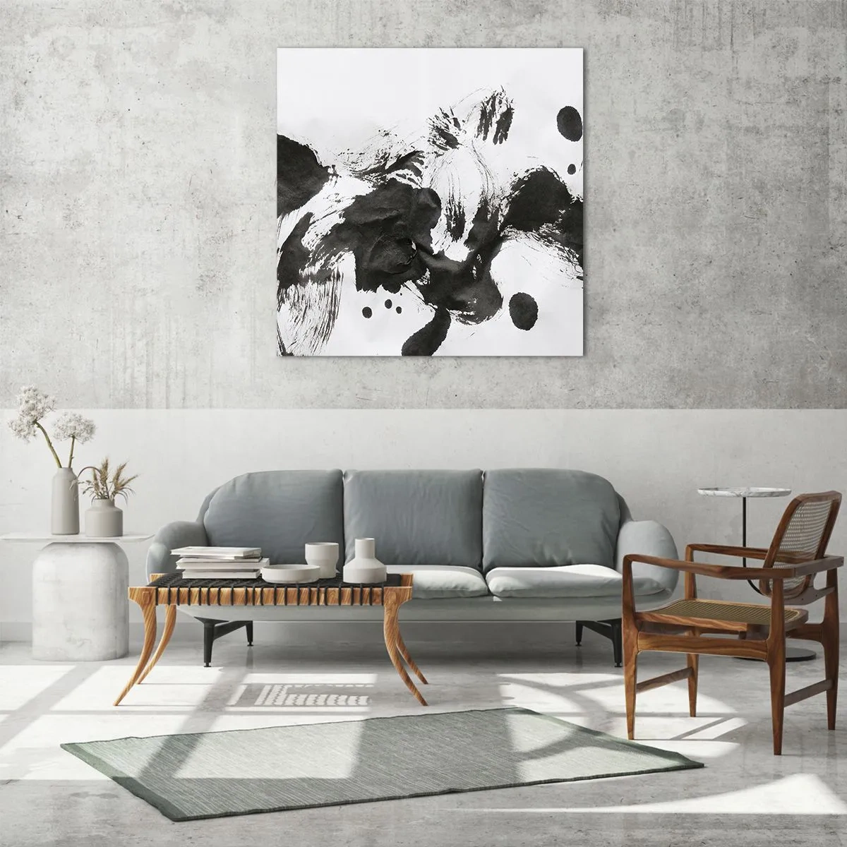 Glastavla - Bild på glas - En metod i galenskap? - 70x70 cm