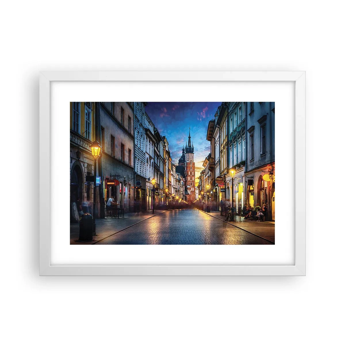 Affisch i vit ram - Krakows charm - 40x30 cm
