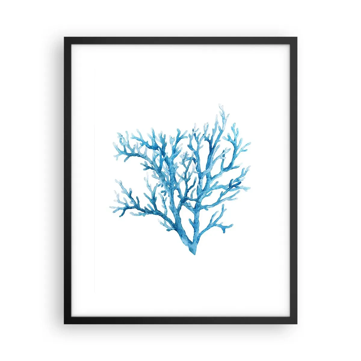 Affisch i svart ram - Marin filigran - 40x50 cm