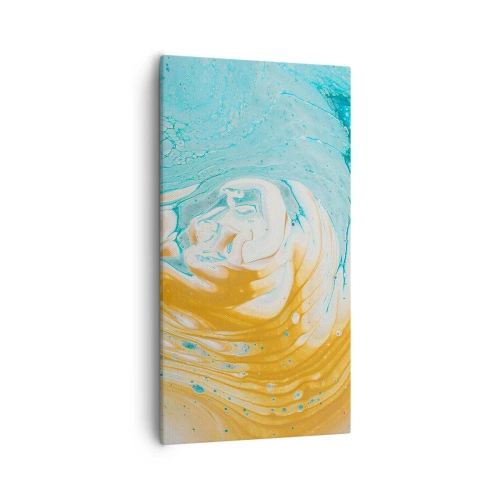 Canvastavla - Bild på duk - Pastellfärgad virvel - 55x100 cm