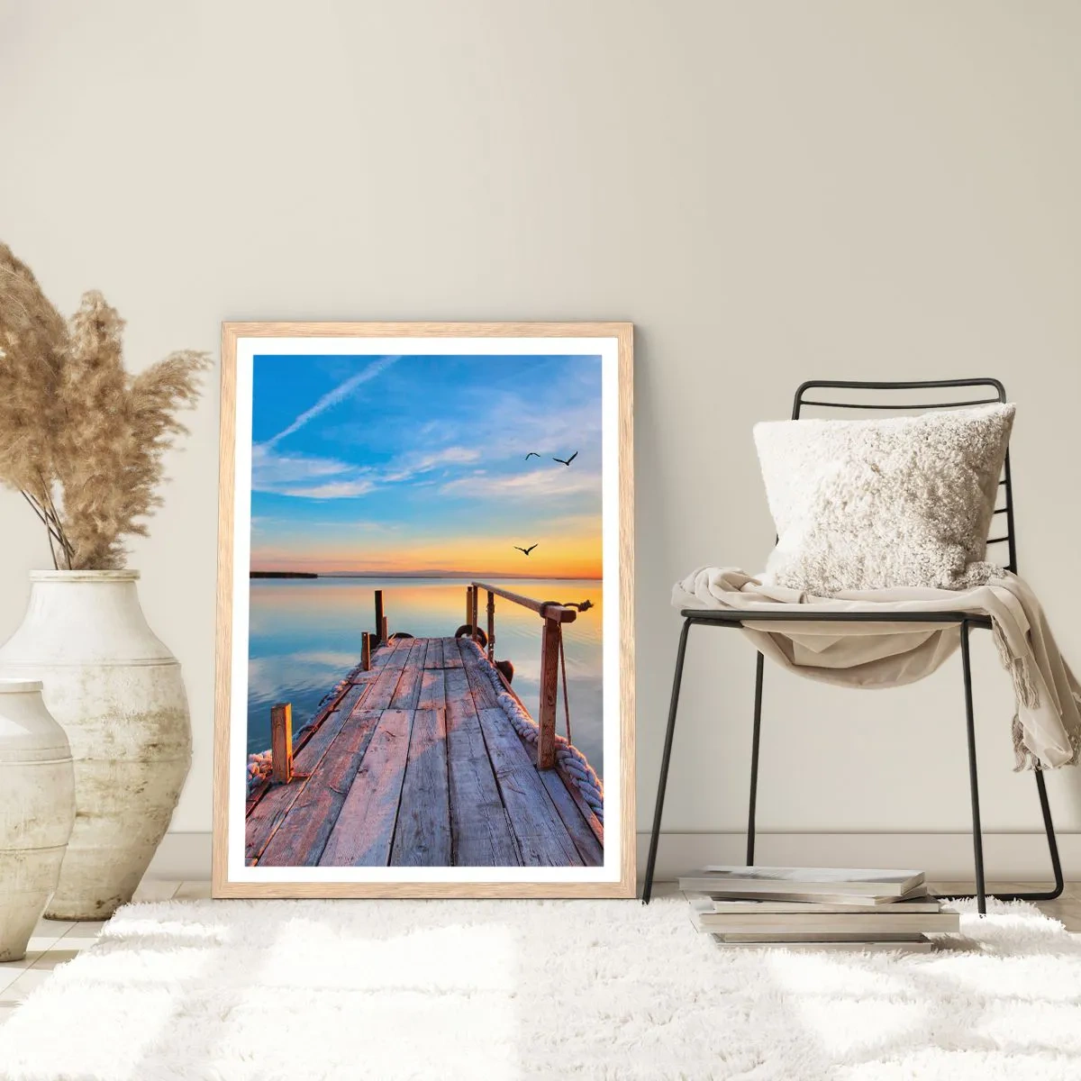 Affisch i ram av ljusek - Gå mot solen - 70x100 cm