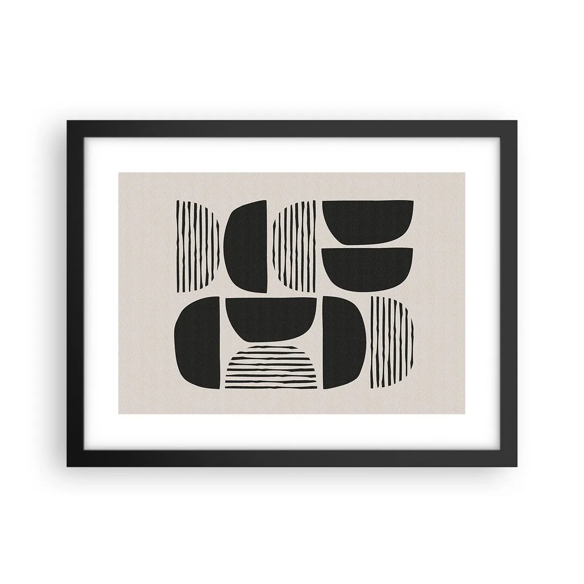 Affisch i svart ram - Arrangemang med halvor - 40x30 cm