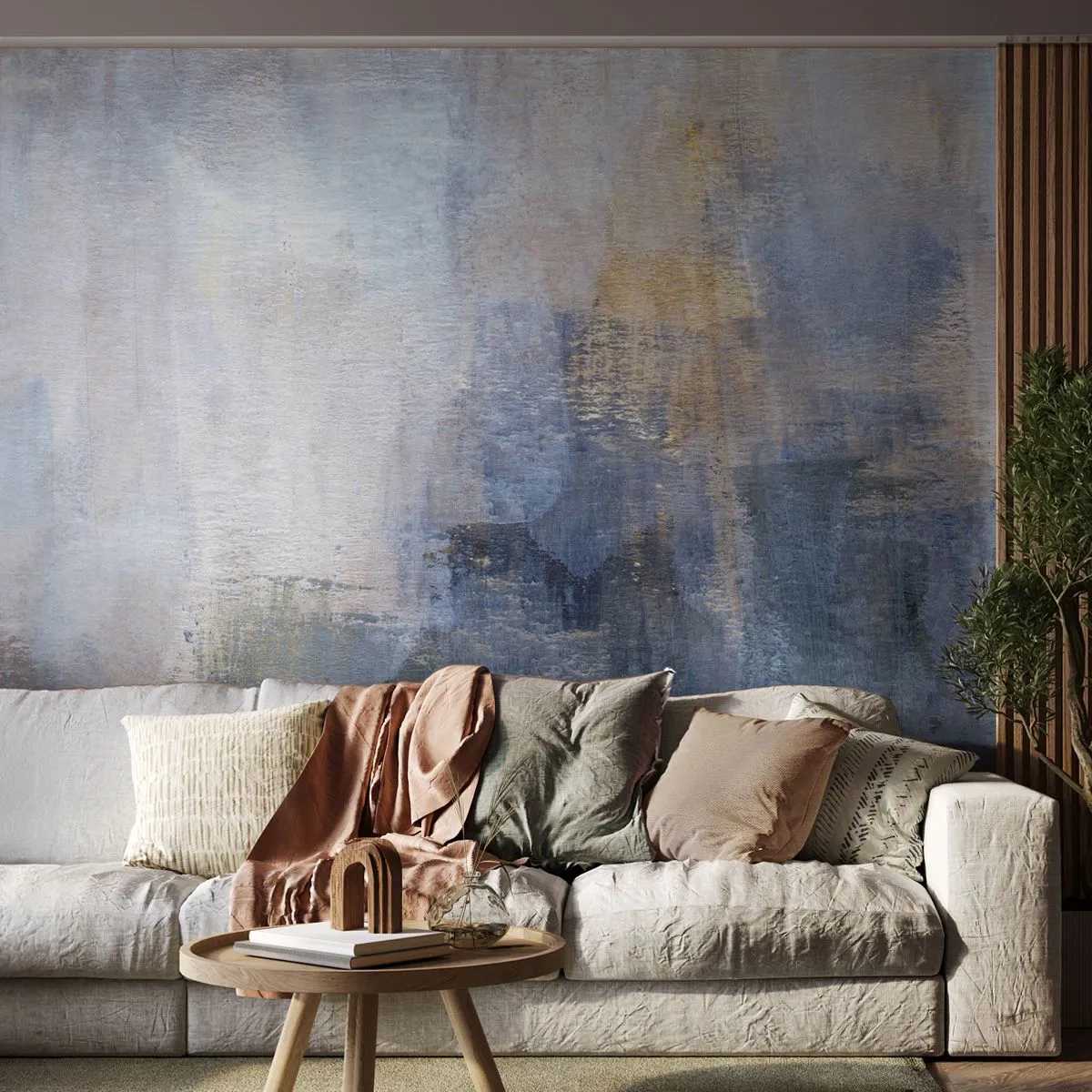 Fototapet Premium Sand - Färgernas toner och ackord - Abstraktion, Bit, Målning - 350x256 cm