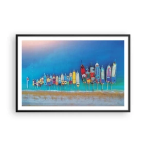 Affisch i svart ram - Ur fågelperspektivet - 91x61 cm