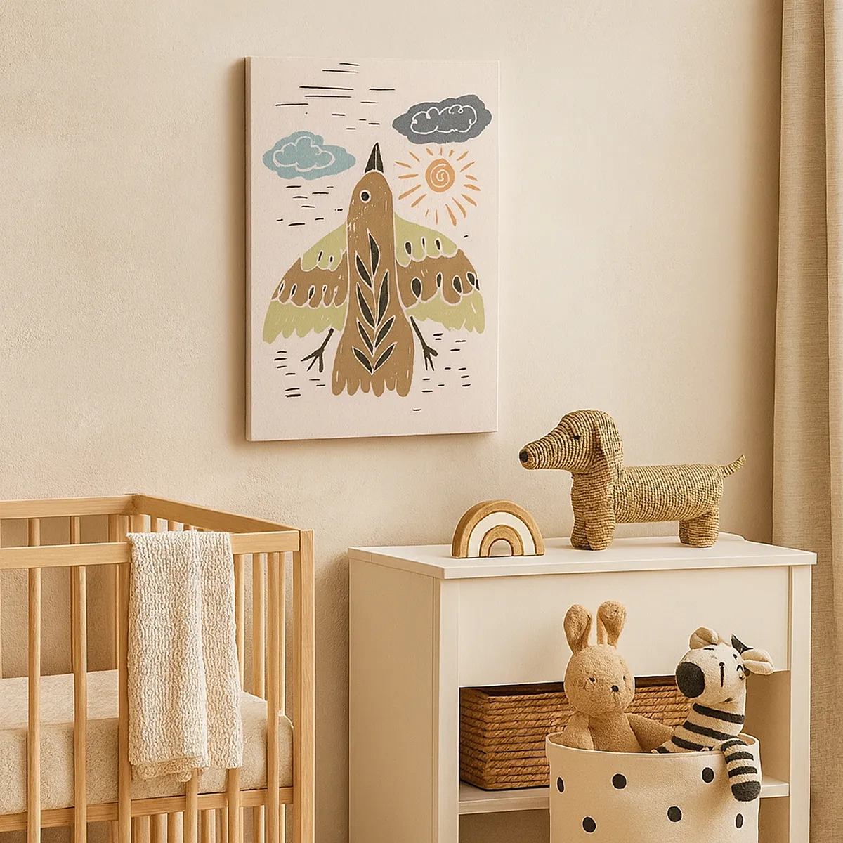 Canvastavla - Bild på duk - Glädjefylld flygning - 50x70 cm