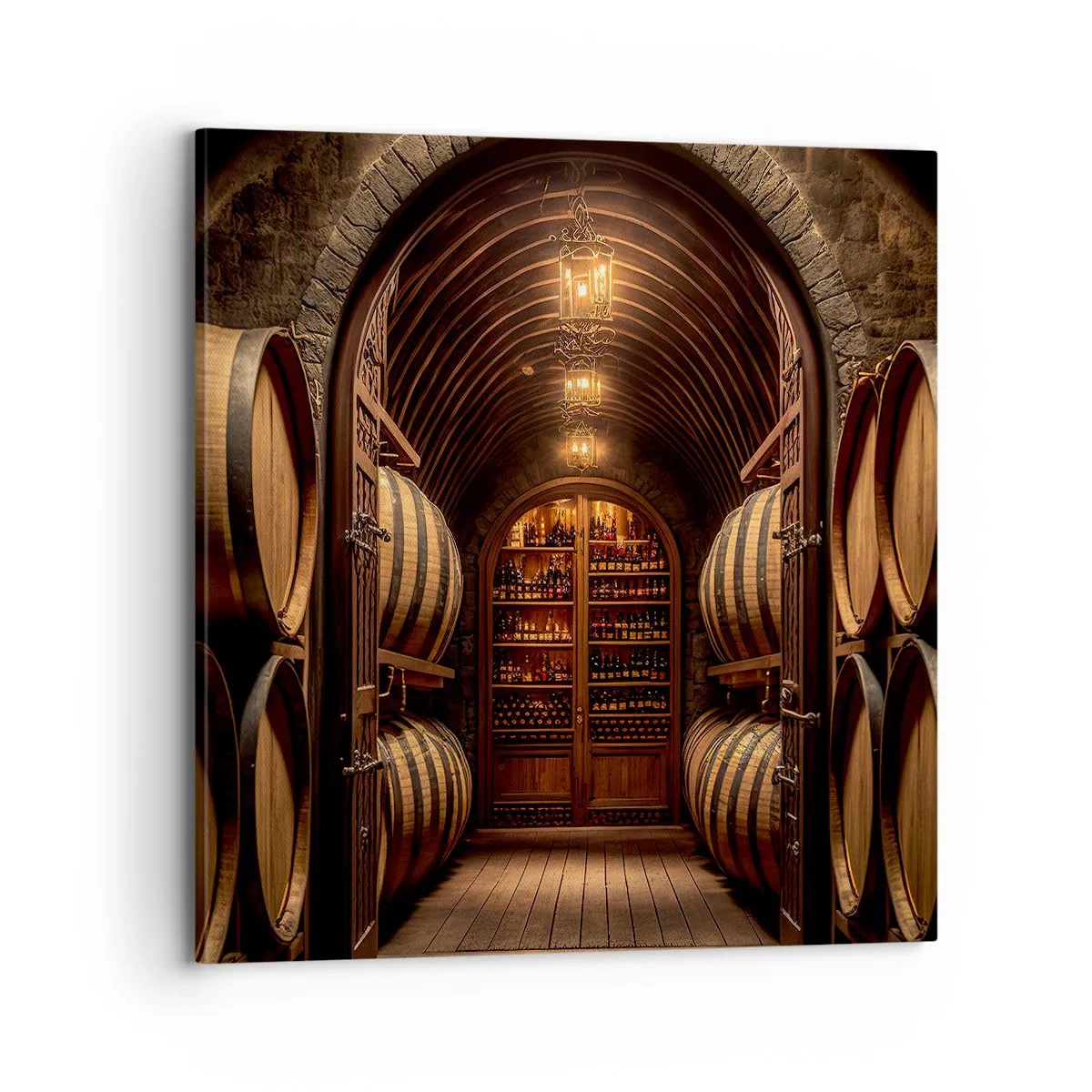 Canvastavla - Bild på duk - Stämningsfull källare - 70x70 cm