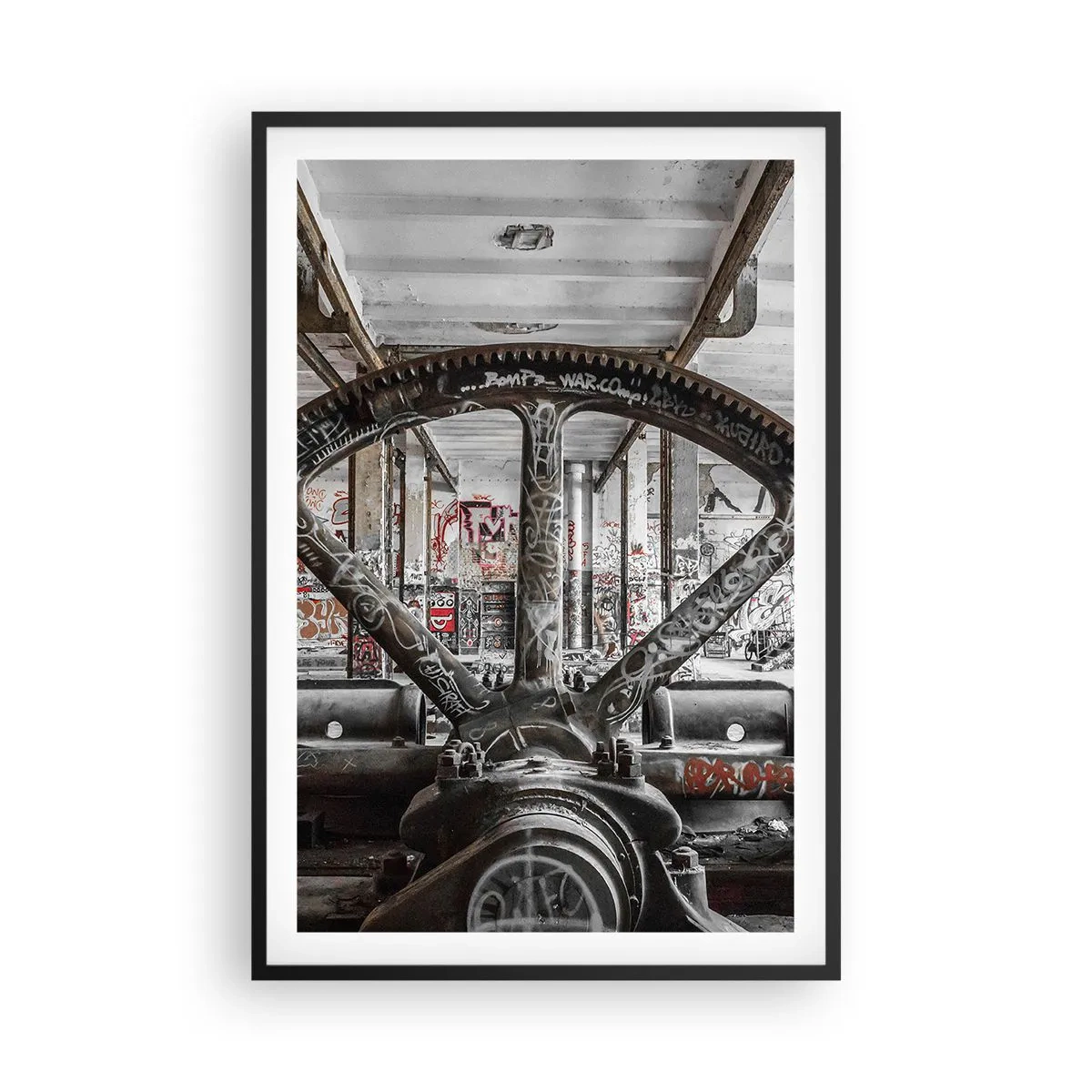 Affisch i svart ram - Fabrikens hemliga liv - 61x91 cm