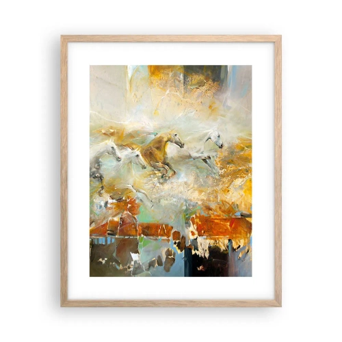 Affisch i ram av ljusek - Galopp genom ljuset - 40x50 cm