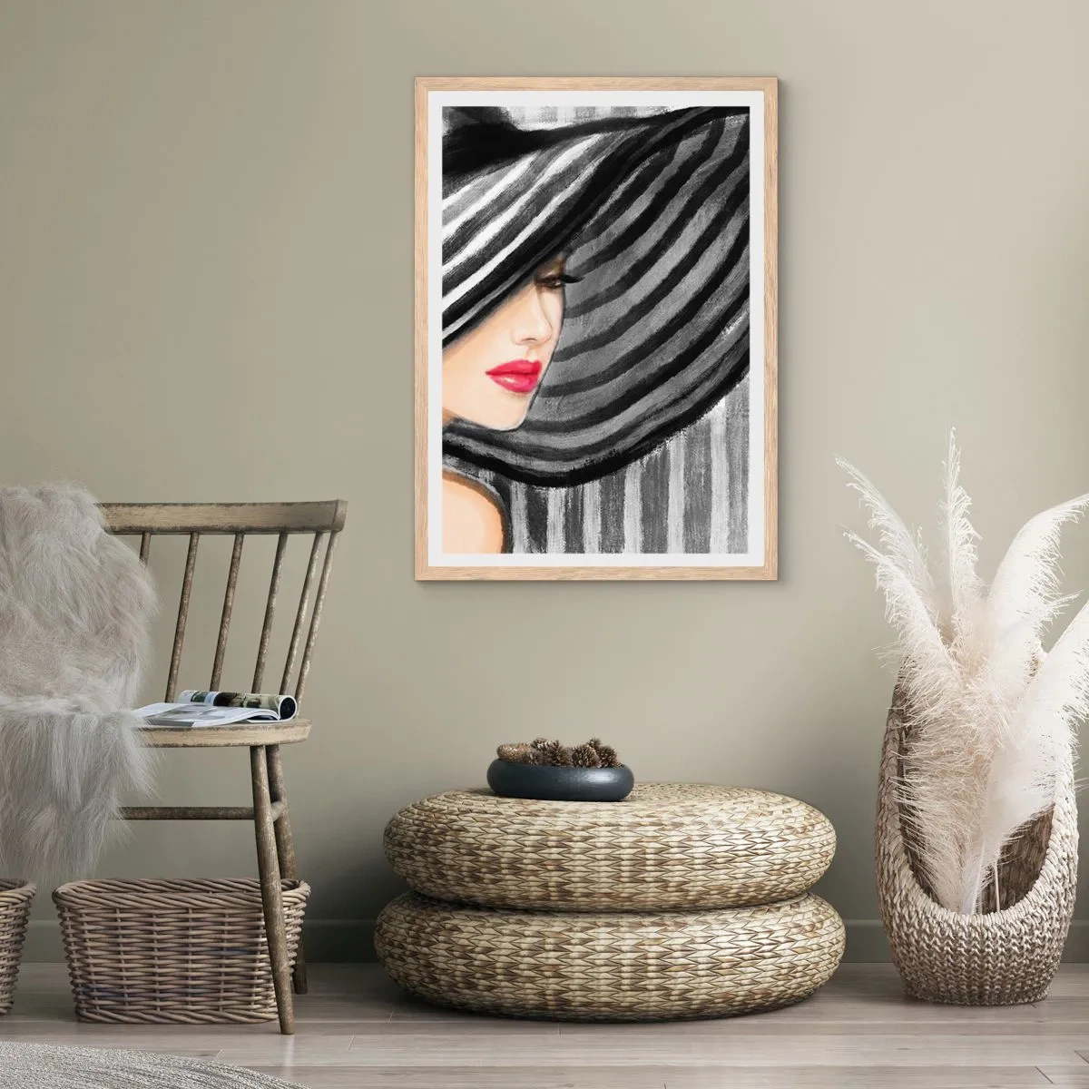 Affisch i ram av ljusek - Var hittar jag dig? - 61x91 cm