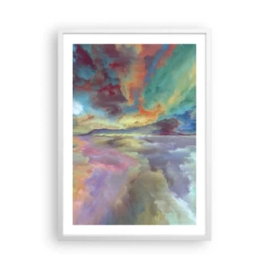 Affisch i vit ram - Två himlar - 50x70 cm