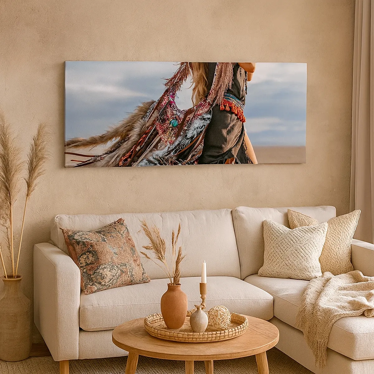 Canvastavla - Bild på duk - Shamanens flicka - 30x30 cm