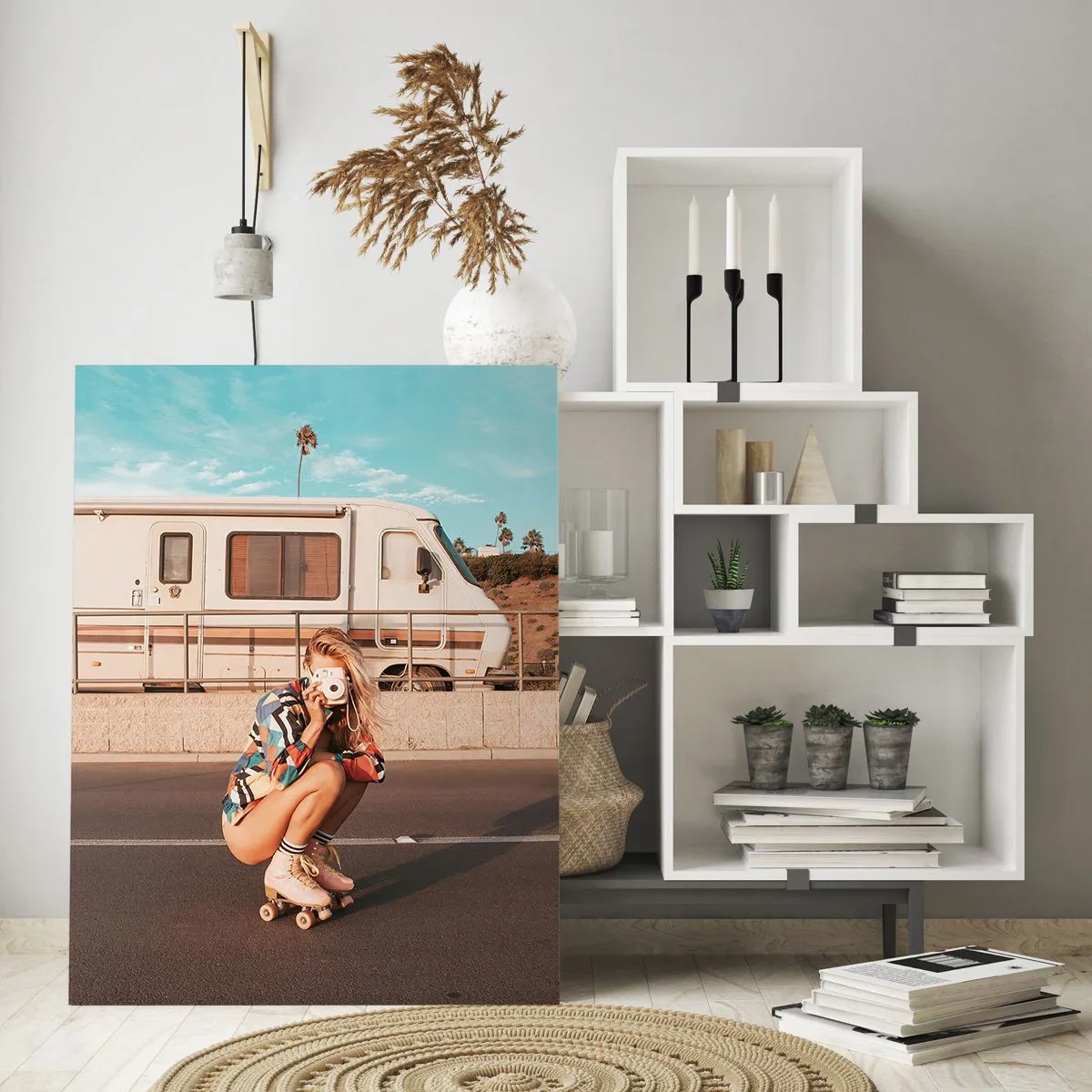 Glastavla - Bild på glas - Ett leende, tack! - 80x120 cm