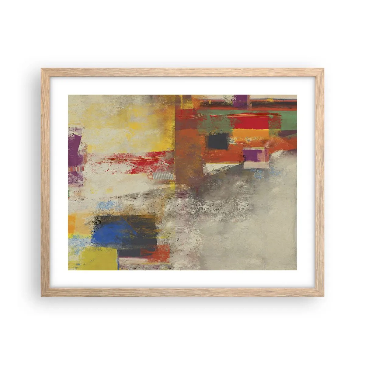 Affisch i ram av ljusek - Färgernas geometri - 50x40 cm