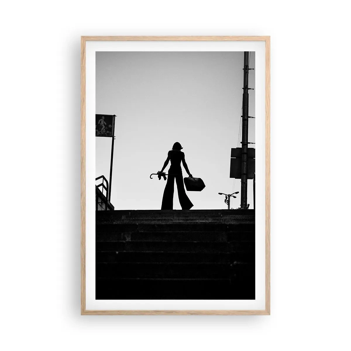 Affisch i ram av ljusek - Stadsvandring - 61x91 cm
