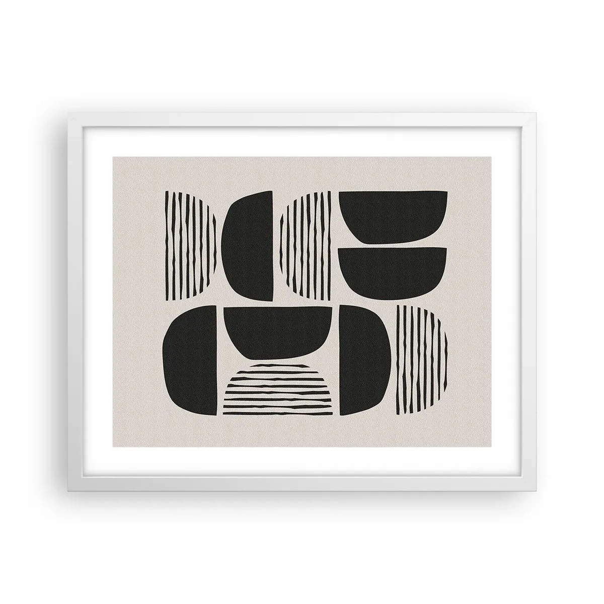 Affisch i vit ram - Arrangemang med halvor - 50x40 cm