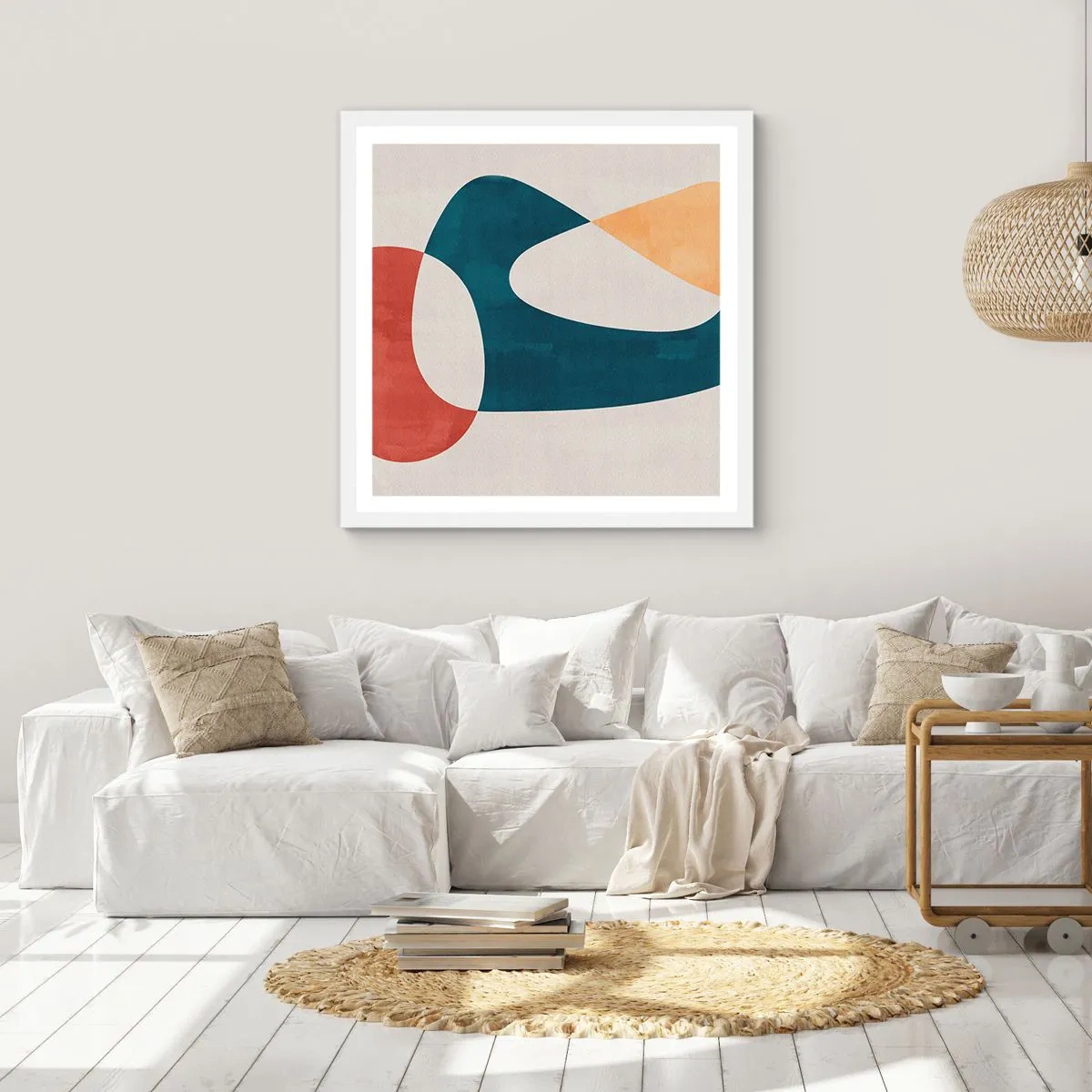 Affisch i vit ram - Influenser och metamorfoser - 60x60 cm