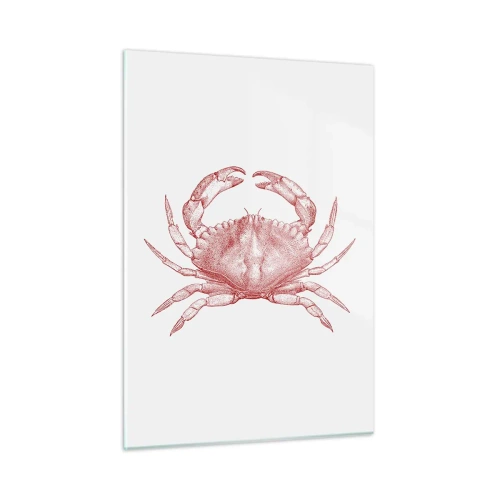 Glastavla - Bild på glas - Krabba över krabbor - 50x70 cm